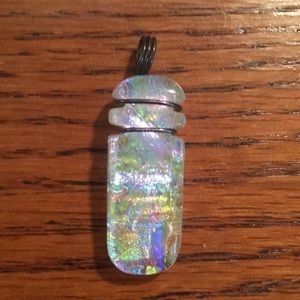 Glass iridescent pendant